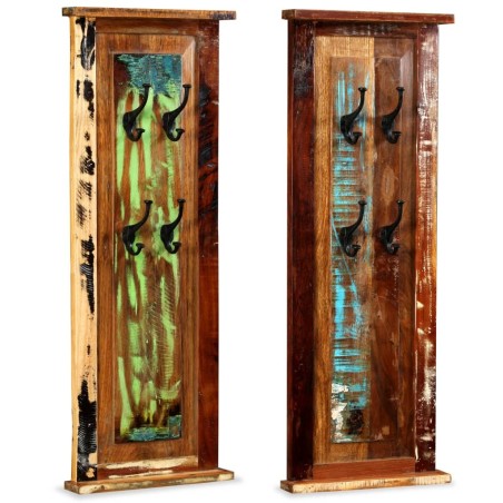 Porte-manteau 2 pcs Bois de récupération massif 38x100 cm 517899517899