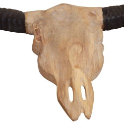 Crâne de taureau mural Teck 69x6x60 cm 517900517900