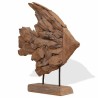 Sculpture de poisson teck 40x12x57 cm 517912517912