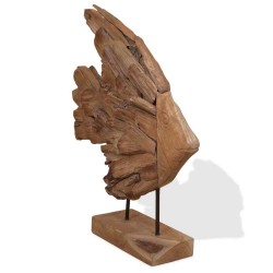 Sculpture de poisson teck 40x12x57 cm 517912517912