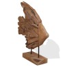 Sculpture de poisson teck 40x12x57 cm 517912517912