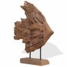 Sculpture de poisson teck 40x12x57 cm 517912517912