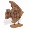 Sculpture de poisson teck 40x12x57 cm 517912517912