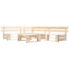 Salon de jardin palette 4 pcs avec coussins sable bois 517916517916