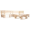 Salon de jardin palette 4 pcs avec coussins rouge bois 517919517919