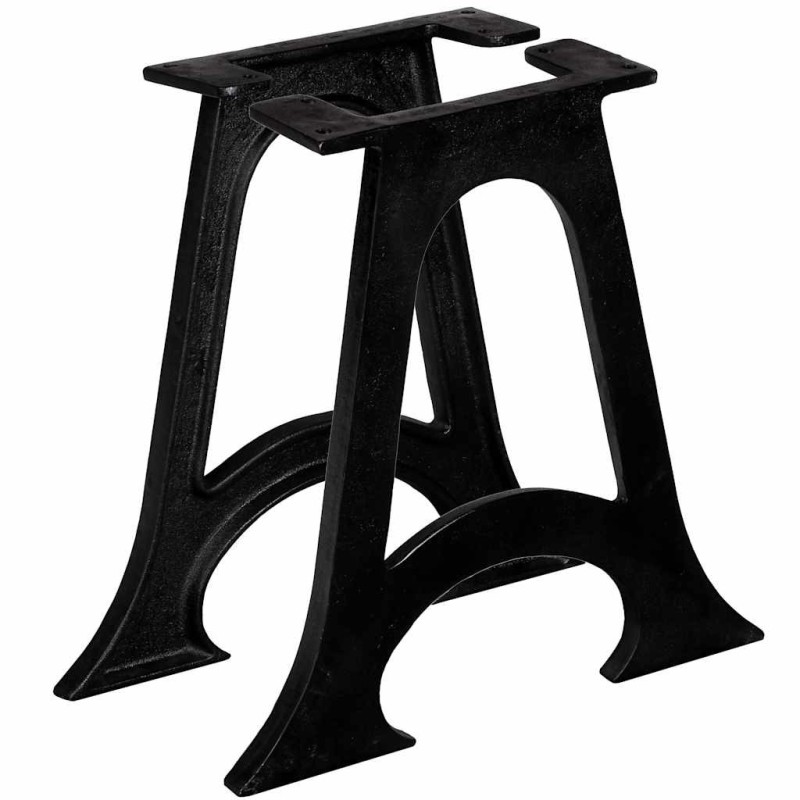 Pied de table base 2 pcs Base voûtée Cadre en A Fonte 517927517927