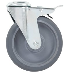 24 pcs Roulettes pivotantes à trou de boulon 125 mm 517930517930