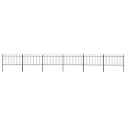 Clôture de jardin avec arceau en acier 1070 x 100 cm Noir 517937517937