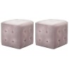 2 pcs Poufs Rose 30 x 30 x 30 cm Tissu velours 517944517944