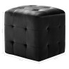 2 pcs Poufs Noir 30 x 30 x 30 cm Tissu velours 517945517945
