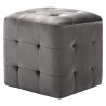 2 pcs Poufs Gris 30 x 30 x 30 cm Tissu velours 517946517946