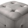 2 pcs Poufs Gris 30 x 30 x 30 cm Tissu velours 517946517946