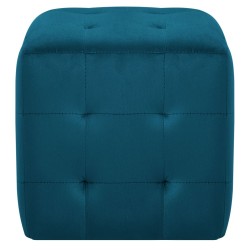 2 pcs Poufs Bleu 30 x 30 x 30 cm Tissu velours 517947517947