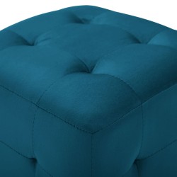 2 pcs Poufs Bleu 30 x 30 x 30 cm Tissu velours 517947517947