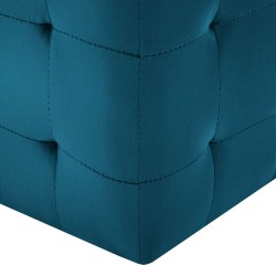 2 pcs Poufs Bleu 30 x 30 x 30 cm Tissu velours 517947517947