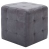 2 pcs Poufs Gris 30 x 30 x 30 cm Similicuir daim 517948517948