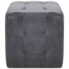 2 pcs Poufs Gris 30 x 30 x 30 cm Similicuir daim 517948517948