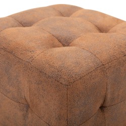 2 pcs Poufs Marron 30 x 30 x 30 cm Similicuir daim 517949517949