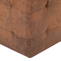 2 pcs Poufs Marron 30 x 30 x 30 cm Similicuir daim 517949517949