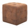 2 pcs Poufs Marron 30 x 30 x 30 cm Similicuir daim 517949517949
