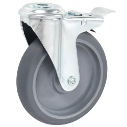 8 pcs Roulettes pivotantes à trou de boulon 125 mm 517967517967