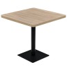 Table de bistro MDF et acier Carré 80x80x75 cm Couleur de chêne 517968517968
