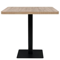 Table de bistro MDF et acier Carré 80x80x75 cm Couleur de chêne 517968517968