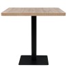 Table de bistro MDF et acier Carré 80x80x75 cm Couleur de chêne 517968517968
