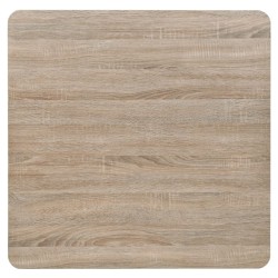 Table de bistro MDF et acier Carré 80x80x75 cm Couleur de chêne 517968517968
