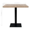 Table de bistro MDF et acier Carré 80x80x75 cm Couleur de chêne 517968517968