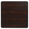 Table de bistro MDF et acier Carré 80 x 80 x 75 cm Frêne foncé  517969517969
