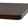 Table de bistro MDF et acier Carré 80 x 80 x 75 cm Frêne foncé  517969517969