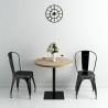 Table de bistro MDF et acier Rond 80 x 75 cm Couleur de chêne  517970517970