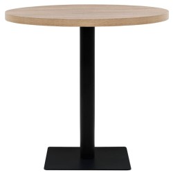 Table de bistro MDF et acier Rond 80 x 75 cm Couleur de chêne  517970517970
