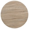 Table de bistro MDF et acier Rond 80 x 75 cm Couleur de chêne  517970517970
