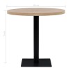 Table de bistro MDF et acier Rond 80 x 75 cm Couleur de chêne  517970517970