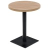 Table de bistro MDF et acier Rond 60 x 75 cm Couleur de chêne  517973517973