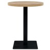 Table de bistro MDF et acier Rond 60 x 75 cm Couleur de chêne  517973517973