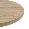 Table de bistro MDF et acier Rond 60 x 75 cm Couleur de chêne  517973517973