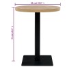 Table de bistro MDF et acier Rond 60 x 75 cm Couleur de chêne  517973517973