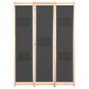 Cloison de séparation 3 panneaux Gris 120x170x4 cm Tissu 517975517975