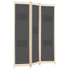 Cloison de séparation 3 panneaux Gris 120x170x4 cm Tissu 517975517975