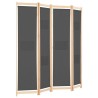 Cloison de séparation 4 panneaux Gris 160x170x4 cm Tissu 517976517976