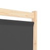 Cloison de séparation 4 panneaux Gris 160x170x4 cm Tissu 517976517976