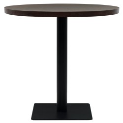 Table de bistro MDF et acier Rond 80 x 75 cm Frêne foncé  517978517978