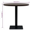 Table de bistro MDF et acier Rond 80 x 75 cm Frêne foncé  517978517978