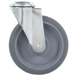 16 pcs Roulettes pivotantes à trou de boulon 125 mm 517980517980