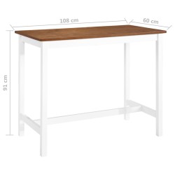 Table de bar Bois massif 108x60x91 cm 517983517983