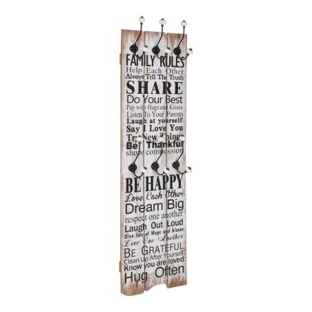 Porte-manteau mural avec 6 crochets 120 x 40 cm FAMILY RULES  517984517984