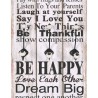 Porte-manteau mural avec 6 crochets 120 x 40 cm FAMILY RULES  517984517984
